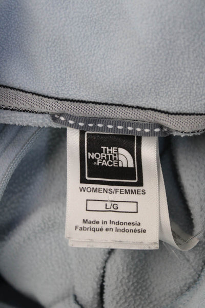 The North Face Womens Light Blue Windbreaker Jacket Full Zip Size L