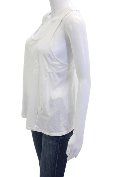 The Upside Women White Sleeveless Tank Polyester Cotton Elastane Size 6