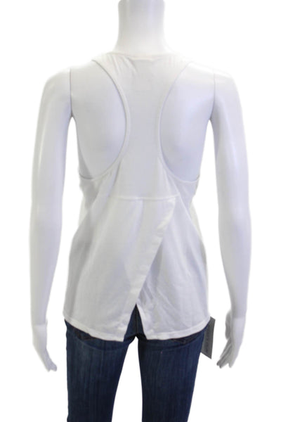 The Upside Women White Sleeveless Tank Polyester Cotton Elastane Size 6