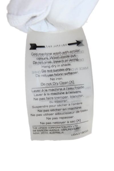 The Upside Women White Sleeveless Tank Polyester Cotton Elastane Size 6