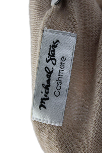 Michael Stars Unisex Beige Cashmere V-Neck Cardigan Longsleeve Size One Size