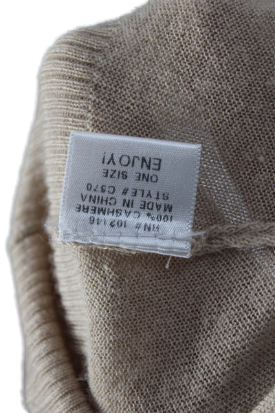 Michael Stars Unisex Beige Cashmere V-Neck Cardigan Longsleeve Size One Size