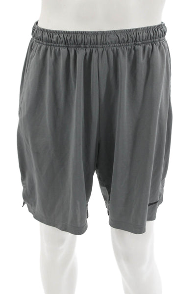 Nike Mens Sweat Shorts Gray Polyester Sports Size XL