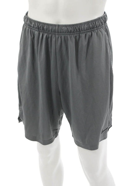 Nike Mens Sweat Shorts Gray Polyester Sports Size XL