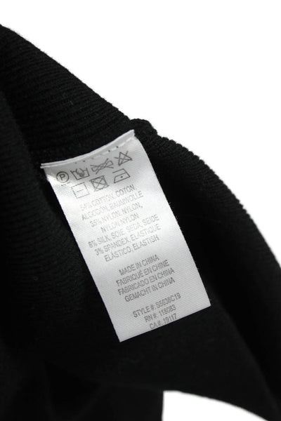 Minnie Rose Women V-Neck Cap Sleeve Tank Black Size XS