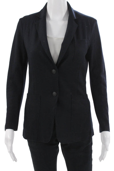 Rag & Bone Women Black Wool Button Collared Long Sleeve Blazer Size 0