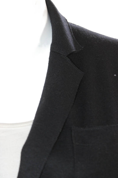 Rag & Bone Women Black Wool Button Collared Long Sleeve Blazer Size 0