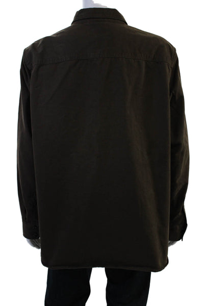 Banana Republic Mens Long Sleeves Button Down Shirt Brown Size Extra Large