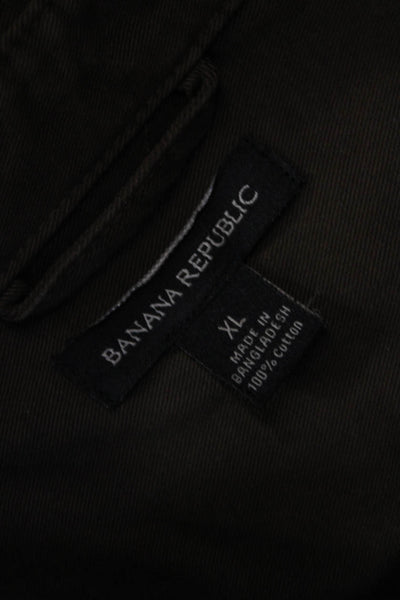 Banana Republic Mens Long Sleeves Button Down Shirt Brown Size Extra Large