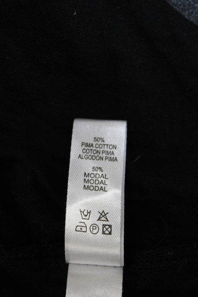 Cosabella Womens 3/4 Sleeve Tie Front V Neck Sleep Robe Black Size Medium