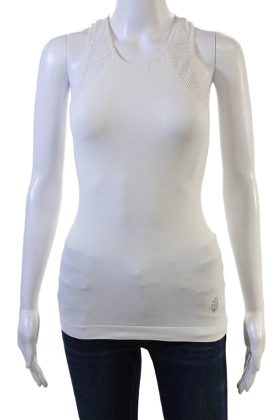 FP Movement Womens Basic High Neck Sleeveless Tank White Size XS
