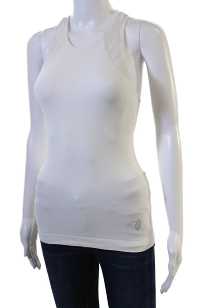 FP Movement Womens Basic High Neck Sleeveless Tank White Size XS