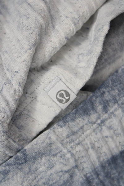 Lululemon Women White Cropped T-Shirt Crewneck Short Sleeve Nylon Blend Size 6