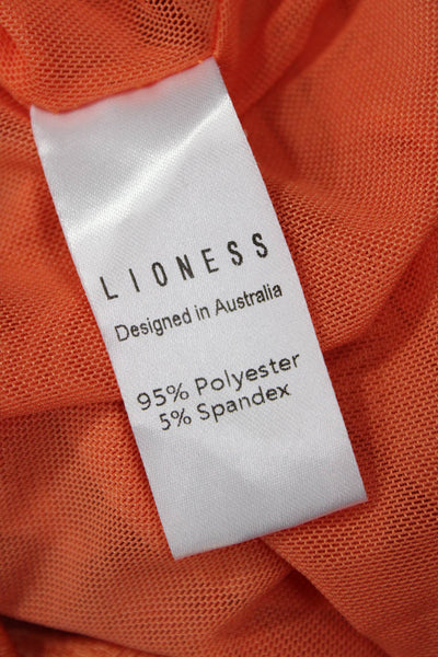 Lioness Women Cropped Sleeveless Orange Beach Top Solid Size S