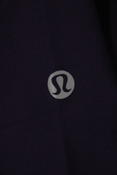 Lululemon Women Purple Ankle Leggings Nylon Blend Zip Sports Size 6
