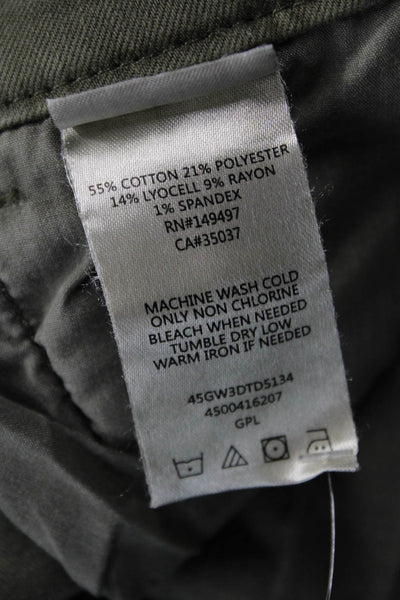 Joes Jeans Women Ankle Jeggings Green Mid Rise Button Size 26