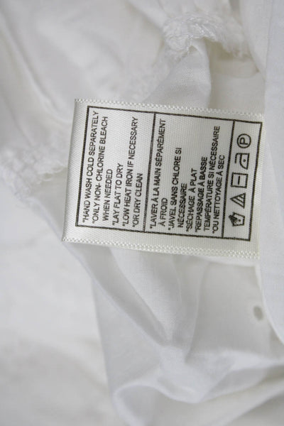 BB Dakota x Steve Madden Women Peasant Mini Skirt White Cotton Size S