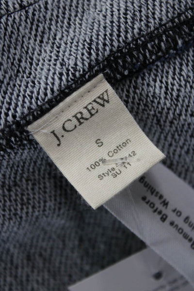 J Crew Mens Henley Hoodies Dark Blue Cotton Button Long Sleeve Size S