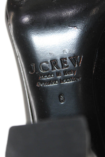 J Crew Women's Round Toe Patent Leather Pumps Shoes Black Size 6
