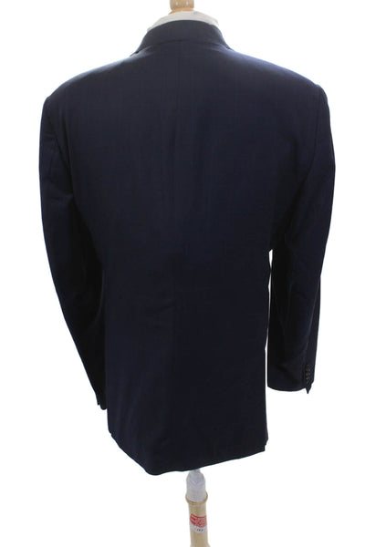 Hart Schaffner Marx Mens Dark Blue Check Suit Jacket Size 44
