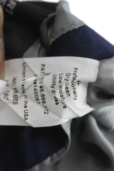 Hart Schaffner Marx Mens Dark Blue Check Suit Jacket Size 44