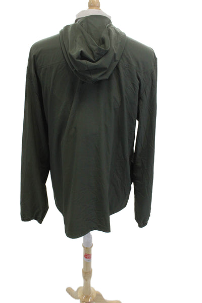 Z By Zella Mens Full-zip Hoodie Green High Neck Zip Long Sleeve Size 2XL