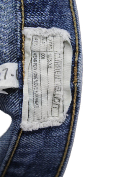 Current/Elliott Women Bootcut Cropped Jeans Blue Low Rise Inseam 24 Size 27