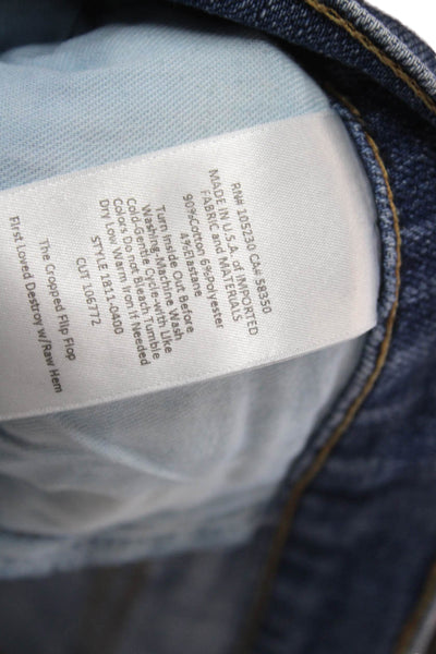 Current/Elliott Women Bootcut Cropped Jeans Blue Low Rise Inseam 24 Size 27