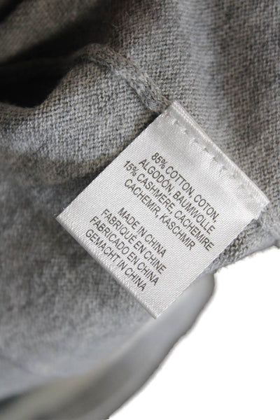 Minnie Rose Unisex Pullover Cashmere Sweater Gray Crew Neck Long Sleeve Size S