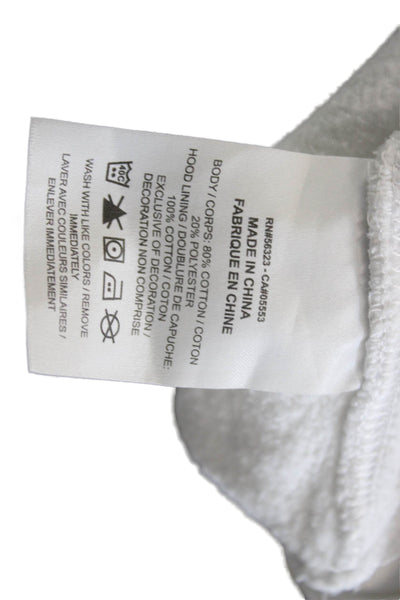 Nike Unisex Pullover Hoodie White Drawstring Long Sleeve Cotton Blend Size XL