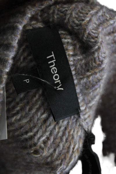Theory Unisex Gray Mockneck Pullover Long Sleeve Wool Blend Size PP