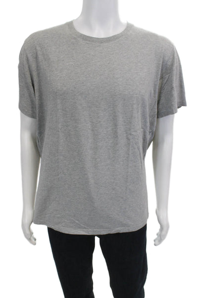 Uniqlo Mens Gray Cotton Crew Neck Short Sleeve T-Shirt Size XL