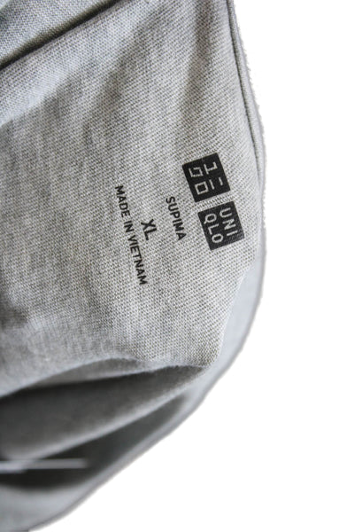 Uniqlo Mens Gray Cotton Crew Neck Short Sleeve T-Shirt Size XL