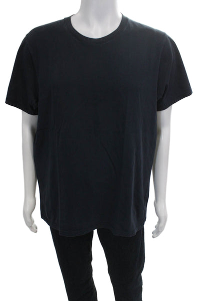 Uniqlo Mens Dark Blue Cotton Crew Neck Short Sleeve T-Shirt Size XL