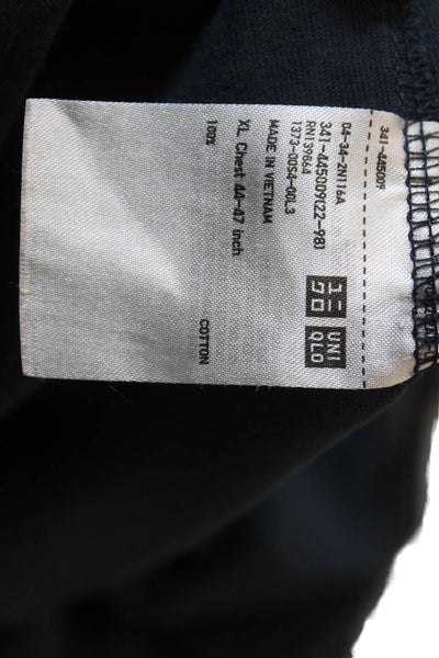 Uniqlo Mens Dark Blue Cotton Crew Neck Short Sleeve T-Shirt Size XL