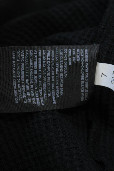 Uniqlo Mens Cotton Long Sleeve Buttoned Henley Shirt Black Size L