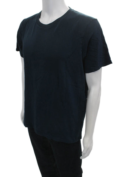Uniqlo Mens Dark Blue Cotton Crew Neck Short Sleeve T-Shirt Size L