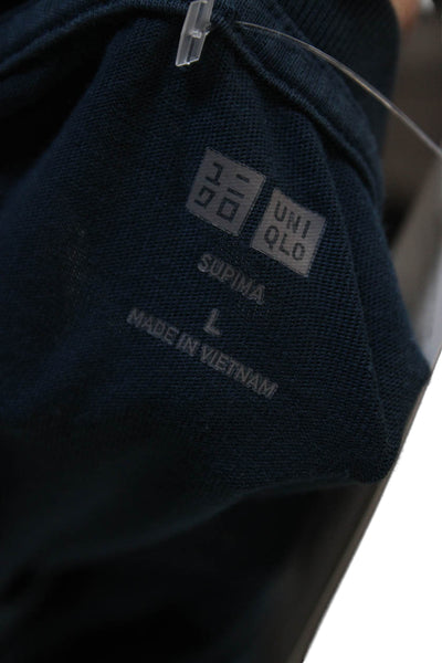 Uniqlo Mens Dark Blue Cotton Crew Neck Short Sleeve T-Shirt Size L
