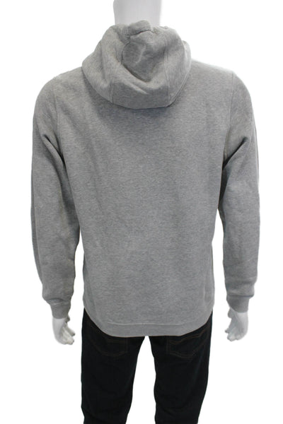 Nike Mens Pullover Hoodie Gray Graphic College Cotton Blend Long Sleeve Size S