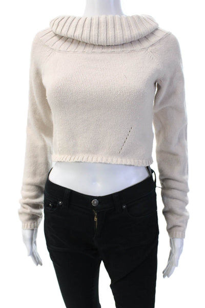 Nicholas Unisex Pullover Turtleneck Sweater Beige Long Sleeve Size S
