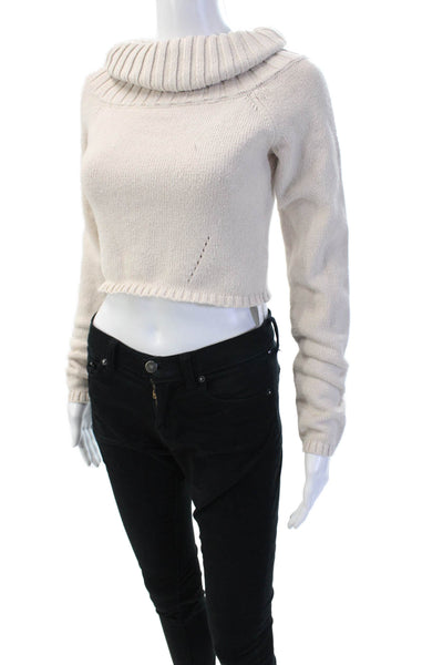 Nicholas Unisex Pullover Turtleneck Sweater Beige Long Sleeve Size S