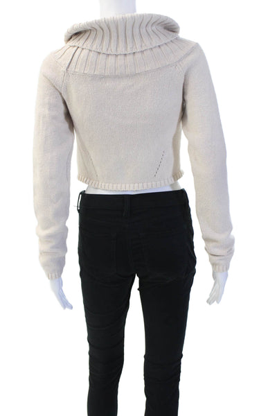 Nicholas Unisex Pullover Turtleneck Sweater Beige Long Sleeve Size S