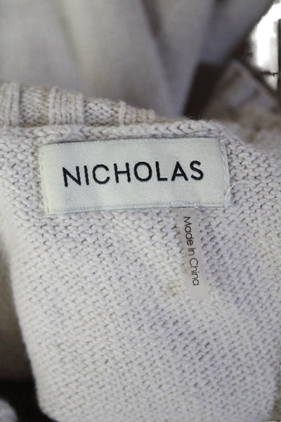 Nicholas Unisex Pullover Turtleneck Sweater Beige Long Sleeve Size S