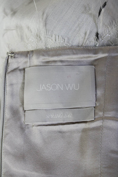 Jason Wu Women Sheath Dress Beige Sleeveless Size 6