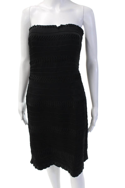 Temperley London Womens Bodycon Sheath Black Sleeveless Knee Dress Zip Size 8