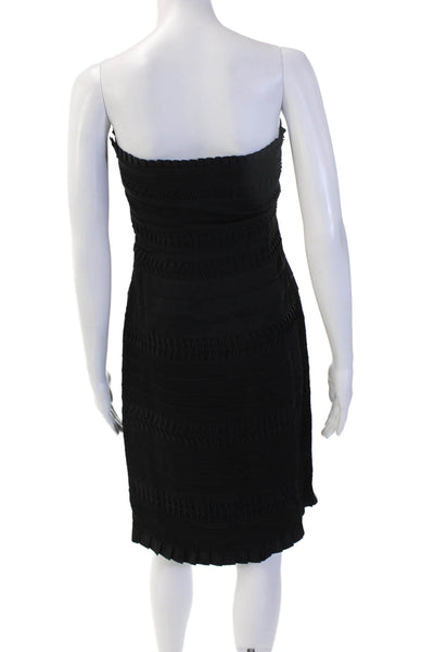 Temperley London Womens Bodycon Sheath Black Sleeveless Knee Dress Zip Size 8