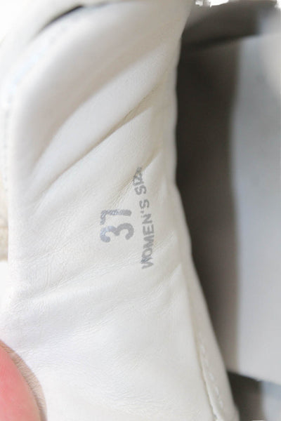 Hogan Womens Leather Lace-Up Casual Sneakers Solid White Size 7