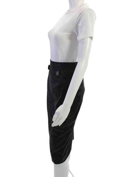 Y & Kei Women Straight Pencil Wool Black Skirt Size 40