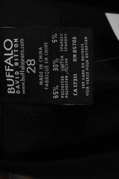 Buffalo David Bitton Women Black Dress Pants Designer Size 28