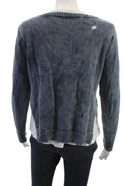 Generation Love Unisex Pullover Sweater Dark Blue Cotton Long Sleeve Size S